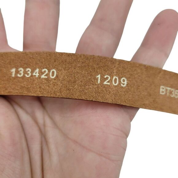 Fossil Belt Leather Skinny White Cincher Rope‎ Detail Cowgirl Country Western S - Picture 9 of 11